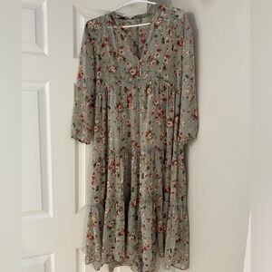 Zara sage green midi dress